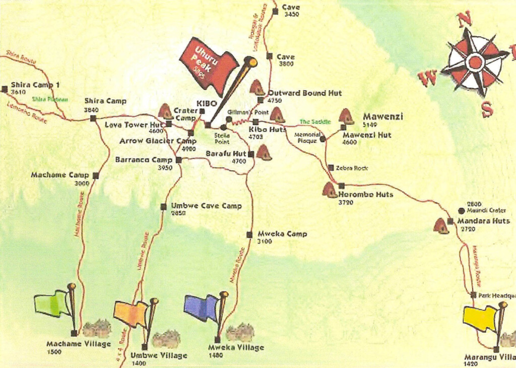 Mt. Kilimanjaro Marathon Route Map